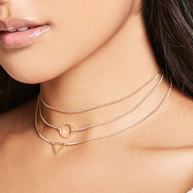 Alloy Geometric Necklace
