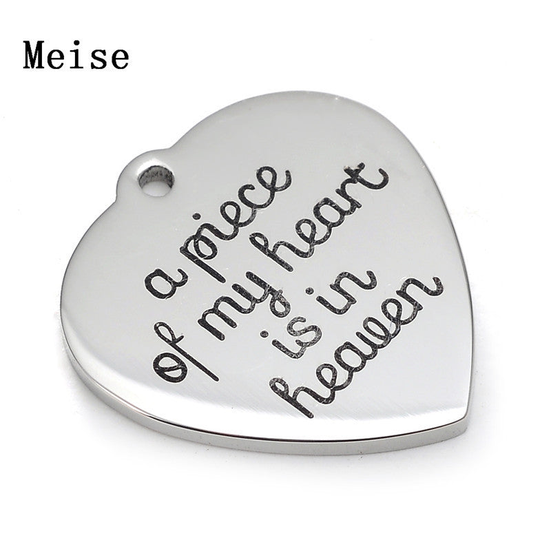 Colgante de corazón de acero inoxidable