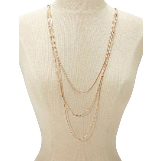 Collana a sfera multistrato Elegante catena a maglia stratificata