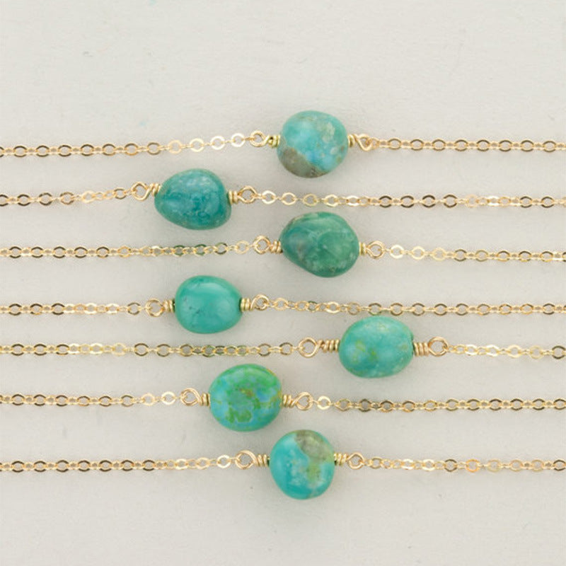 Minimalist Geometric Alloy Necklace with Crystal Pendant for Women Adjustable Length