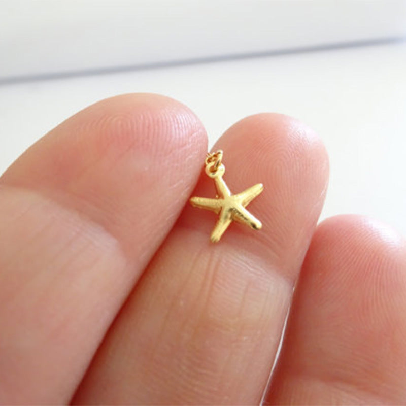 Minimalist Geometric Star Pendant Necklace for Women Alloy Plated Fashion Jewelry