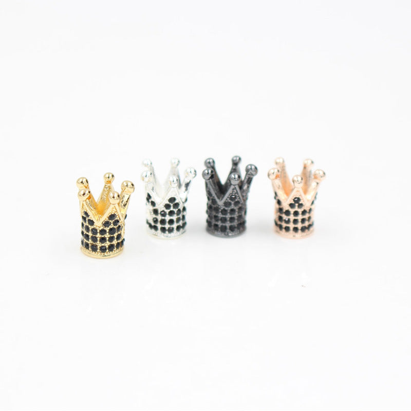 Minimalist Alloy Rhinestone Crown Charm Bar for DIY Jewelry Making