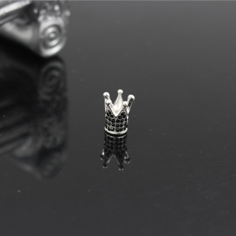 Minimalist Alloy Rhinestone Crown Charm Bar for DIY Jewelry Making