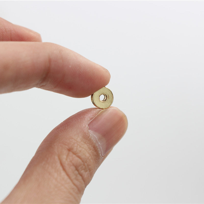 Round Rhinestone Inlaid Alloy Plated Spacer Beads Charm Bar for DIY Bracelet Necklace