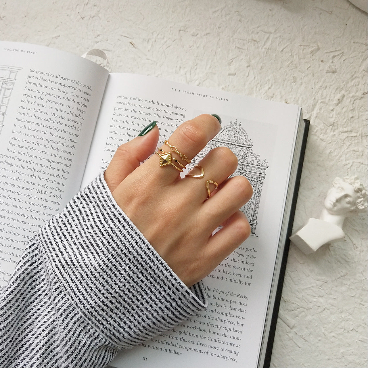 Minimalist Sweet 925 Sterling Silver Geometric Oval Open Ring