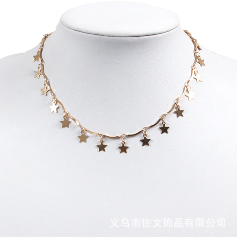 High-Gloss Star Pendant Necklace for Women