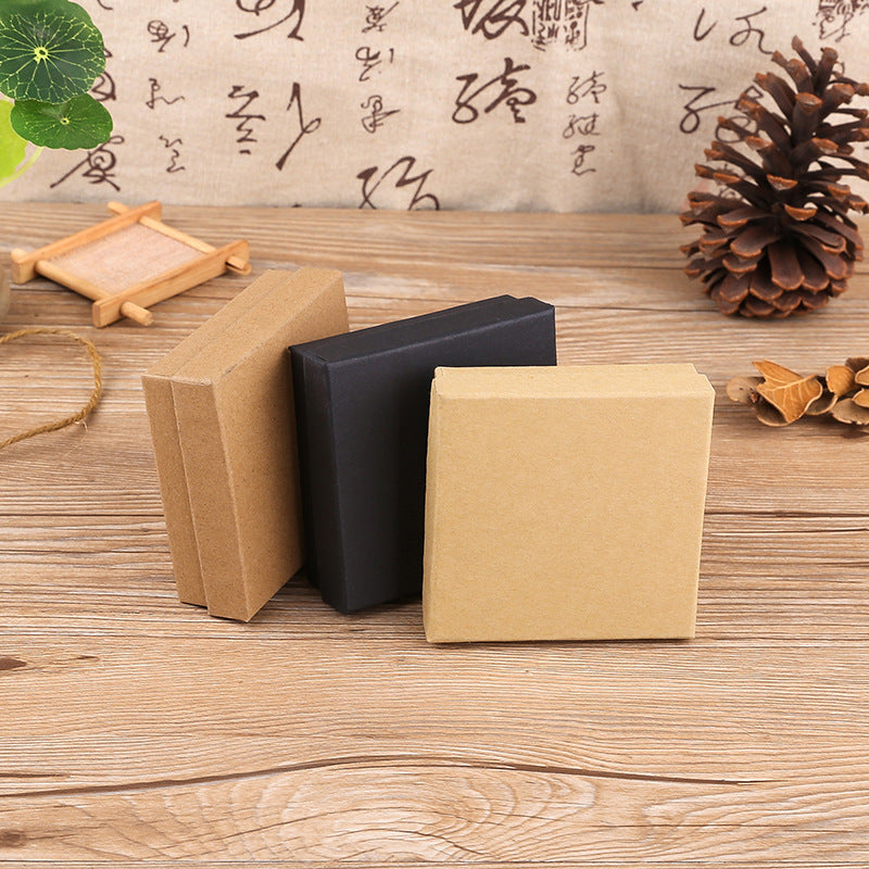 Vintage Jewelry Box Kraft Paper Gift Box for Bracelets Earrings Pendants