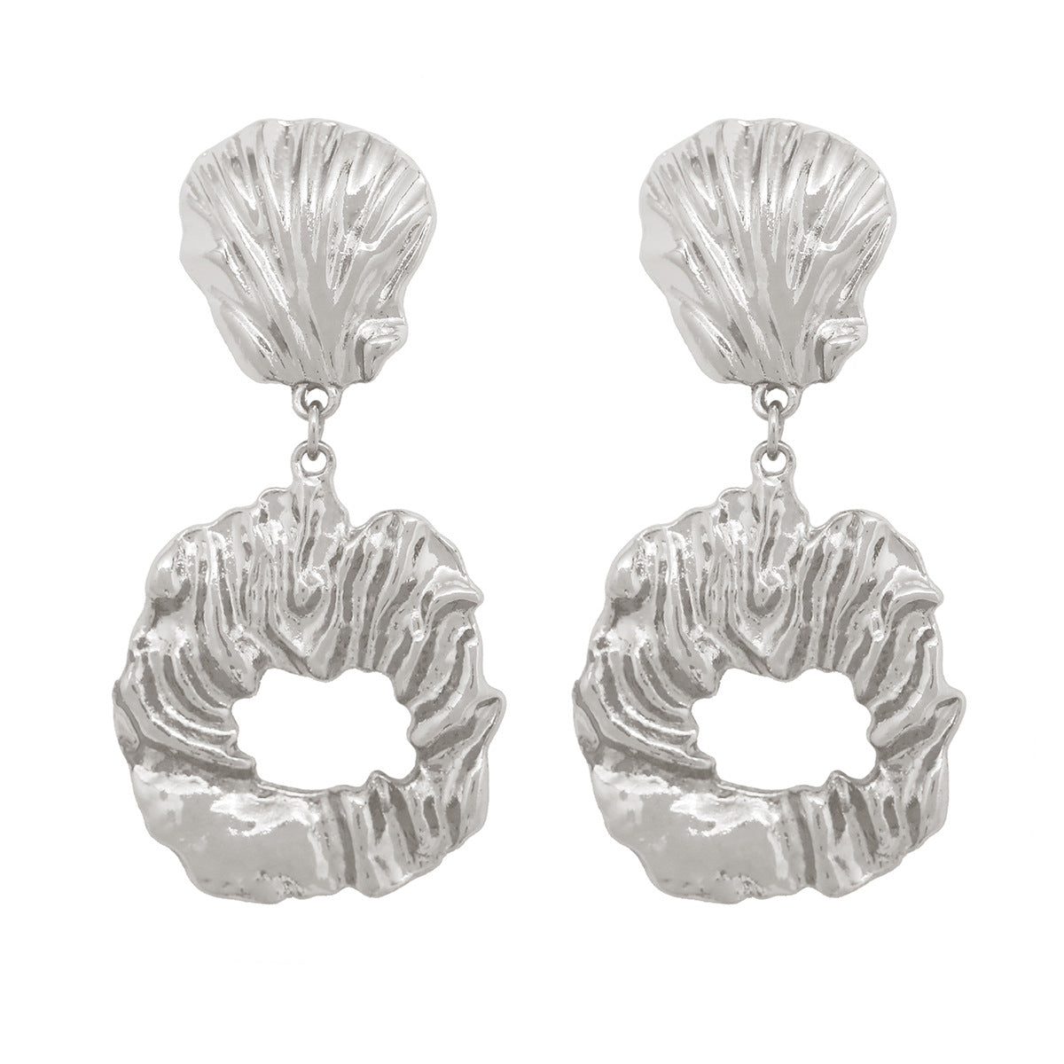 Alloy Letter Pendant Earrings for Women Vintage Punk Style