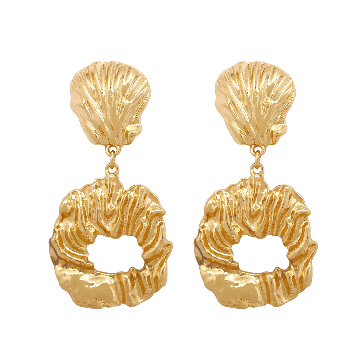 Alloy Letter Pendant Earrings for Women Vintage Punk Style