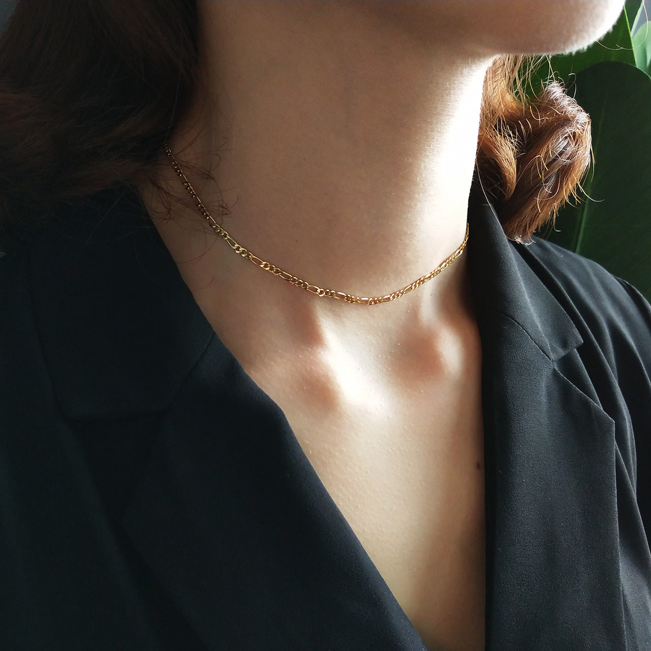 Minimalist 925 Sterling Silver 18K Gold Plated Geometric Braided Necklace Irregular Chain