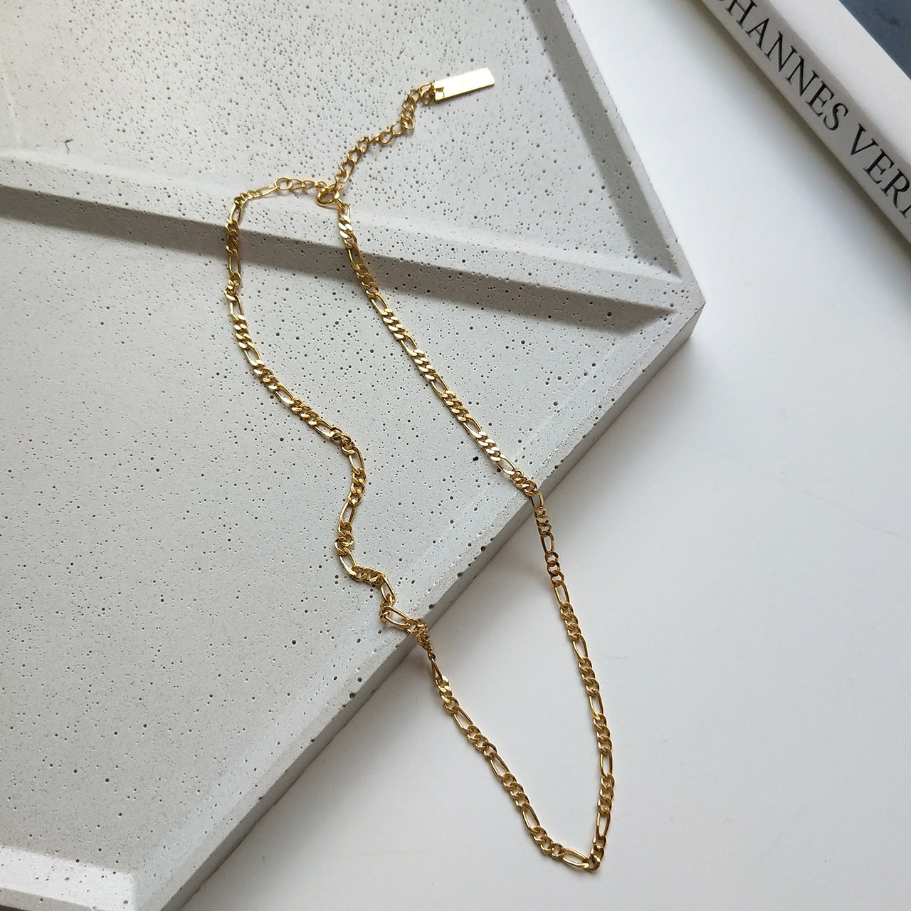 Minimalist 925 Sterling Silver 18K Gold Plated Geometric Braided Necklace Irregular Chain