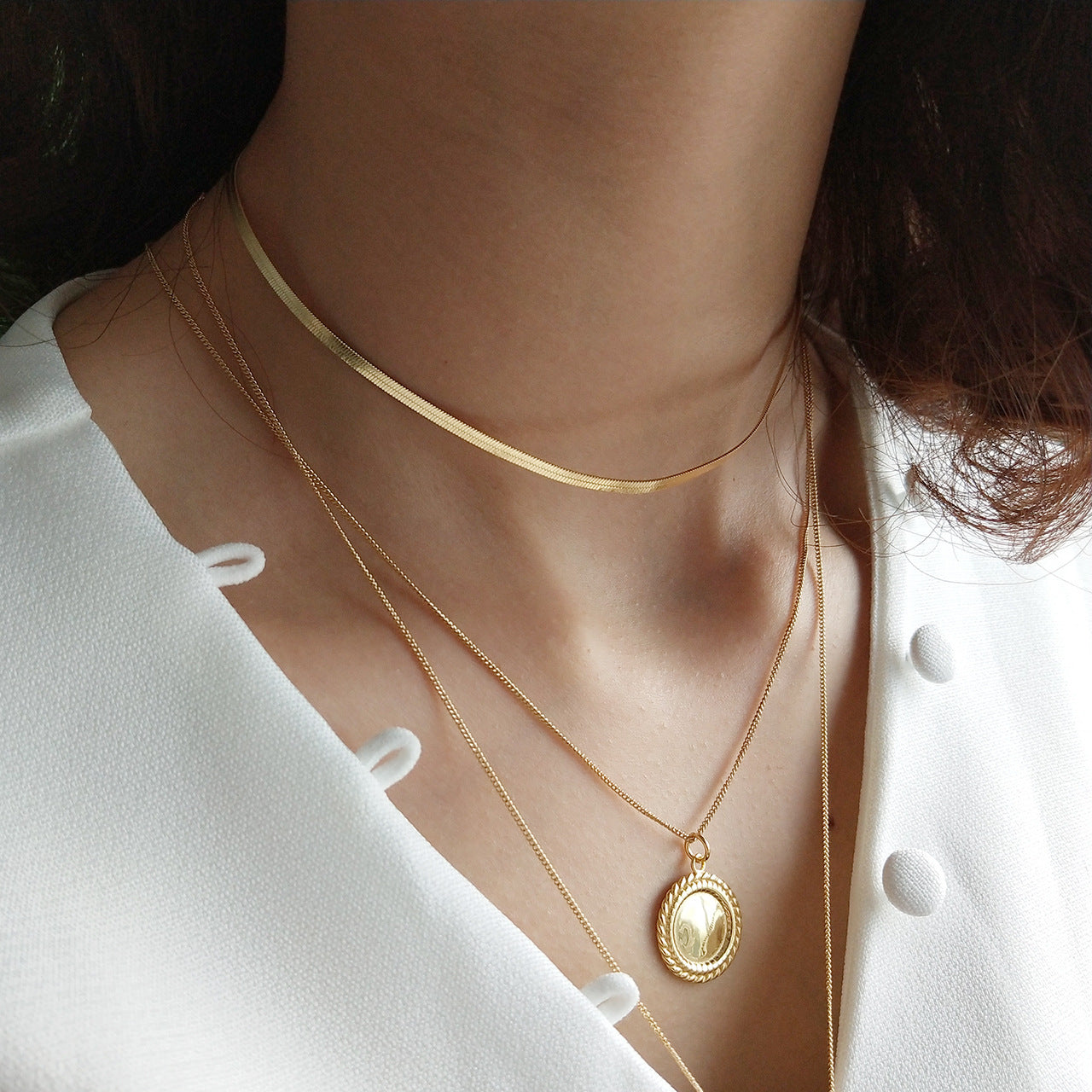 Collana Girocollo Minimalista da Donna a Catena Serpente in Argento Sterling 925