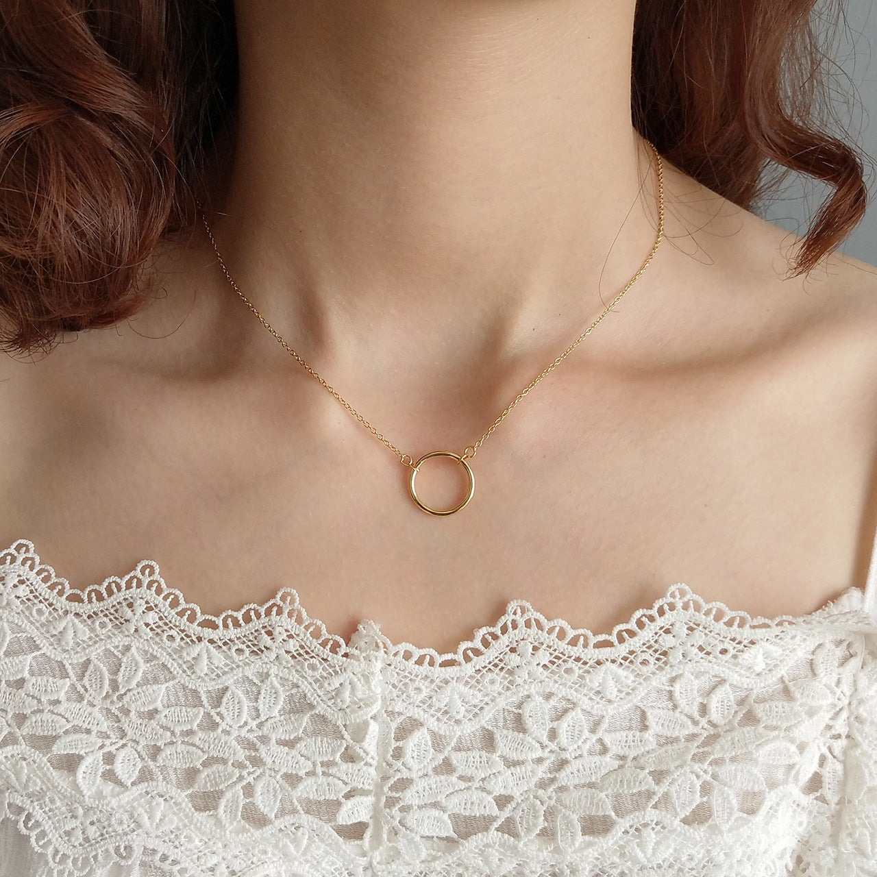 925 Sterling Silver Geometric Round Plated Ball Chain Necklace
