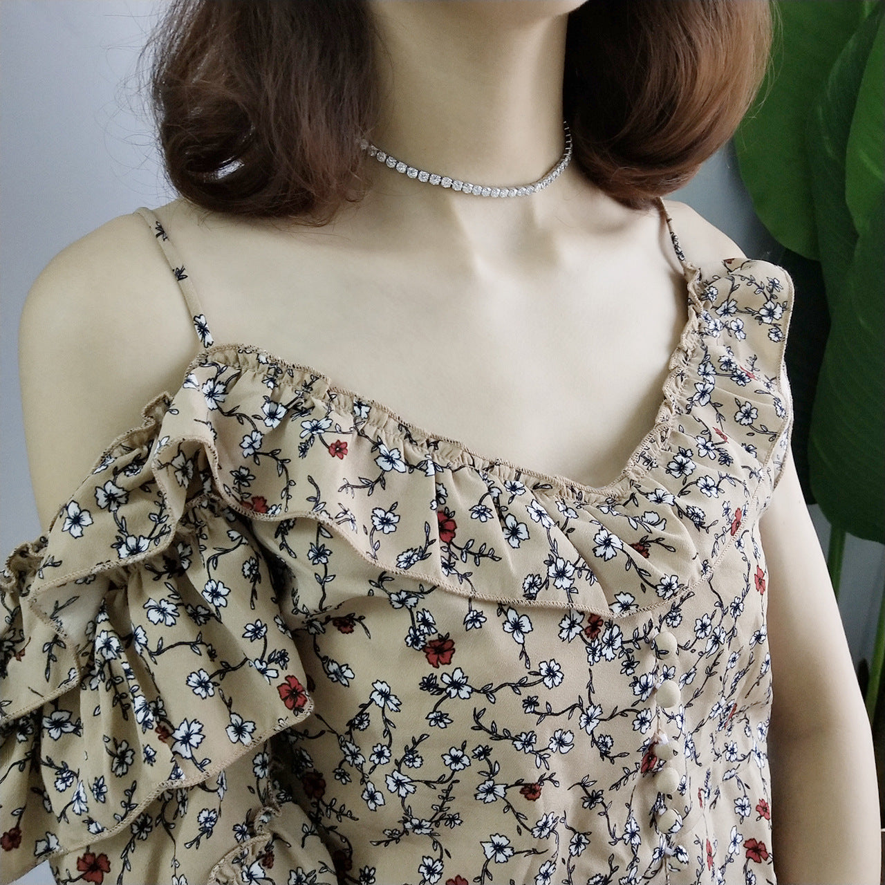 Collana girocollo in zircone da donna, in argento sterling, stile dolce, geometrico e minimalista