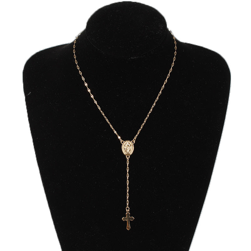 Sweet Fresh Plated Alloy Cross Necklace