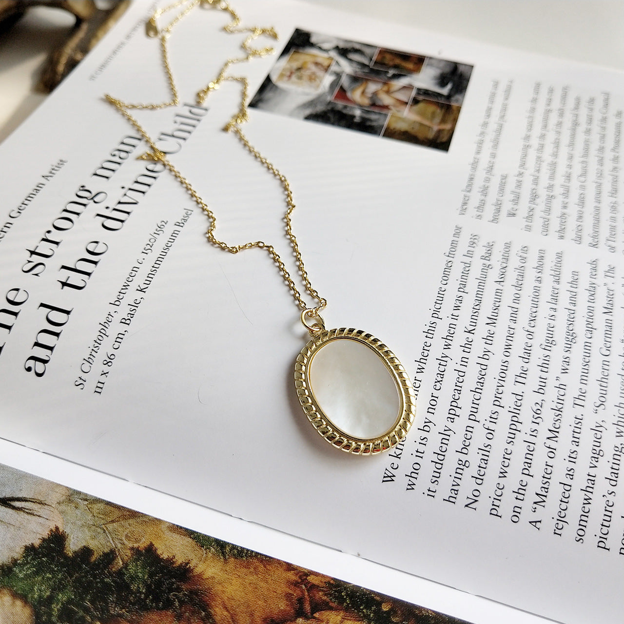 Sweet 925 Sterling Silver Oval Geometric Braided Ball Chain Necklace with Shell Element