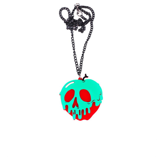 Halloween Statement Acrylic Apple Pendant Necklace