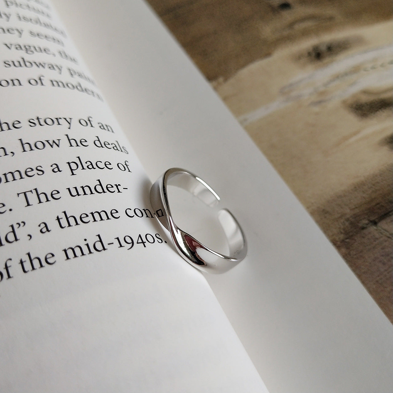 Anello regolabile a cuore in argento sterling 925 da donna