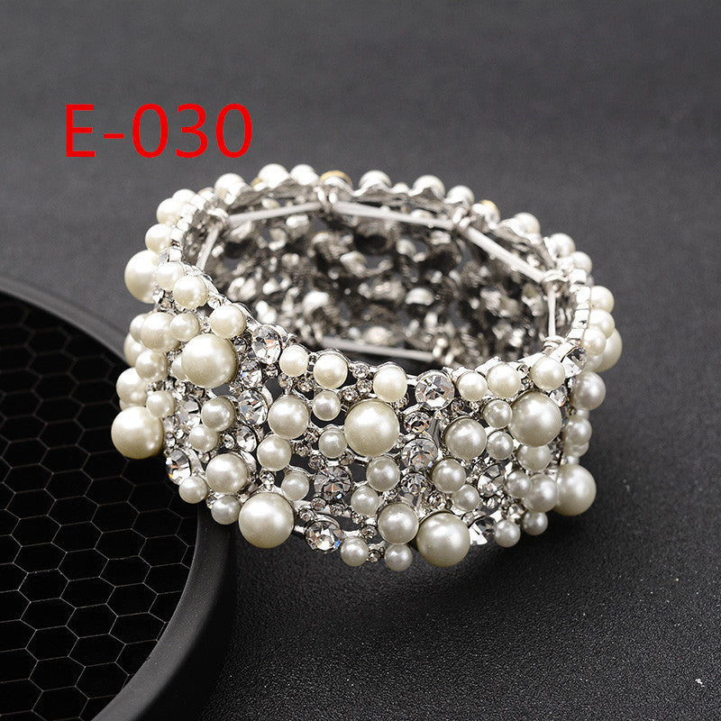 Floral Natural Fresh and Sweet Semi-handmade Pearl Bracelet for Women Wedding Daily Party Photoshoot
