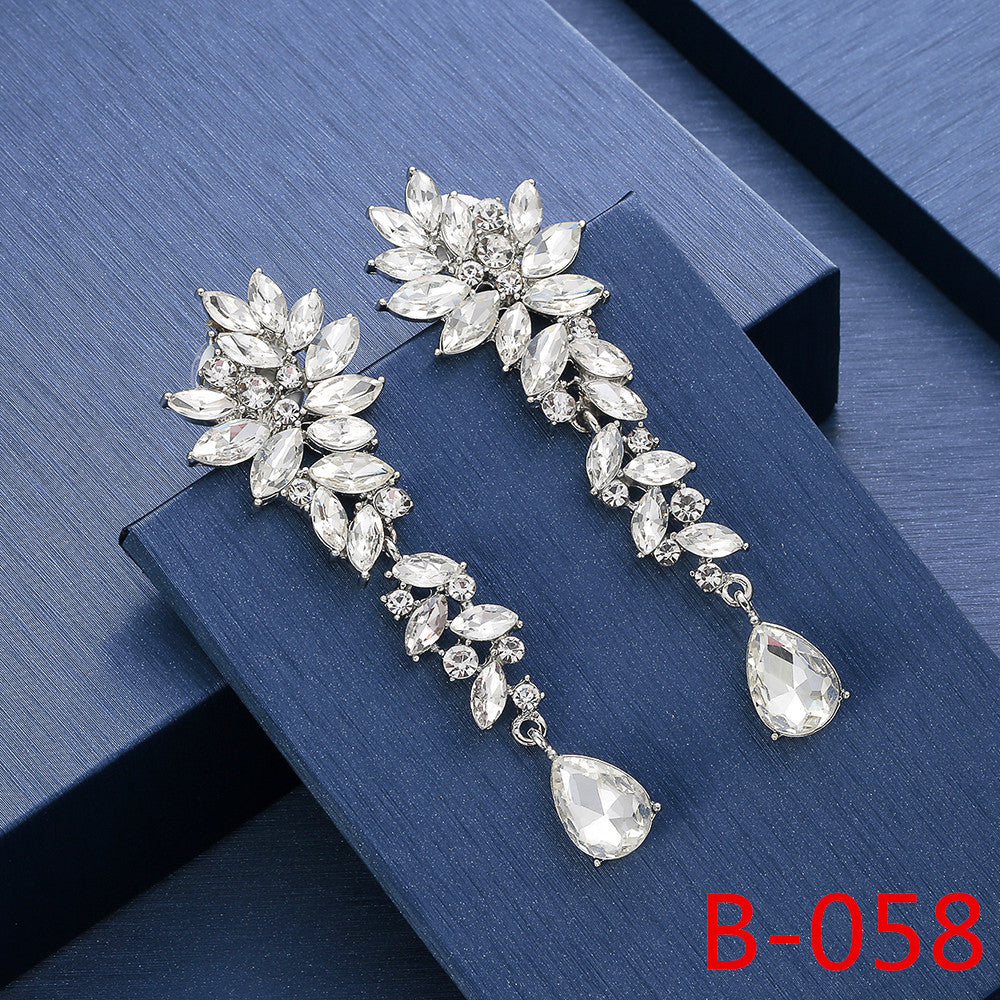 Minimalist Floral Rhinestone Ear Cuffs for Women Alloy Plated Earrings