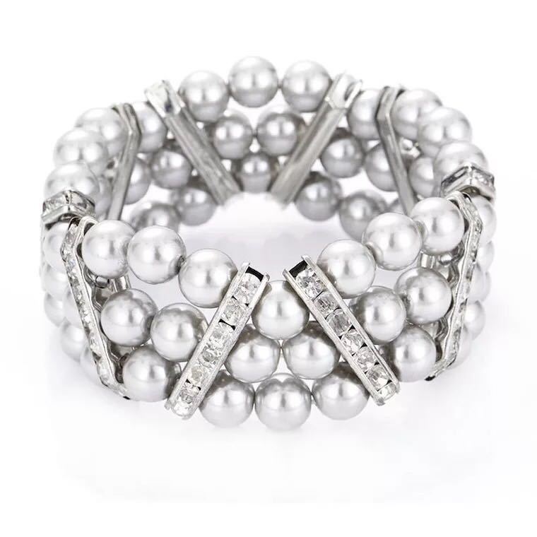 Rhinestone Floral Alloy Bracelet for Women Polished Wedding Bridal Accessory