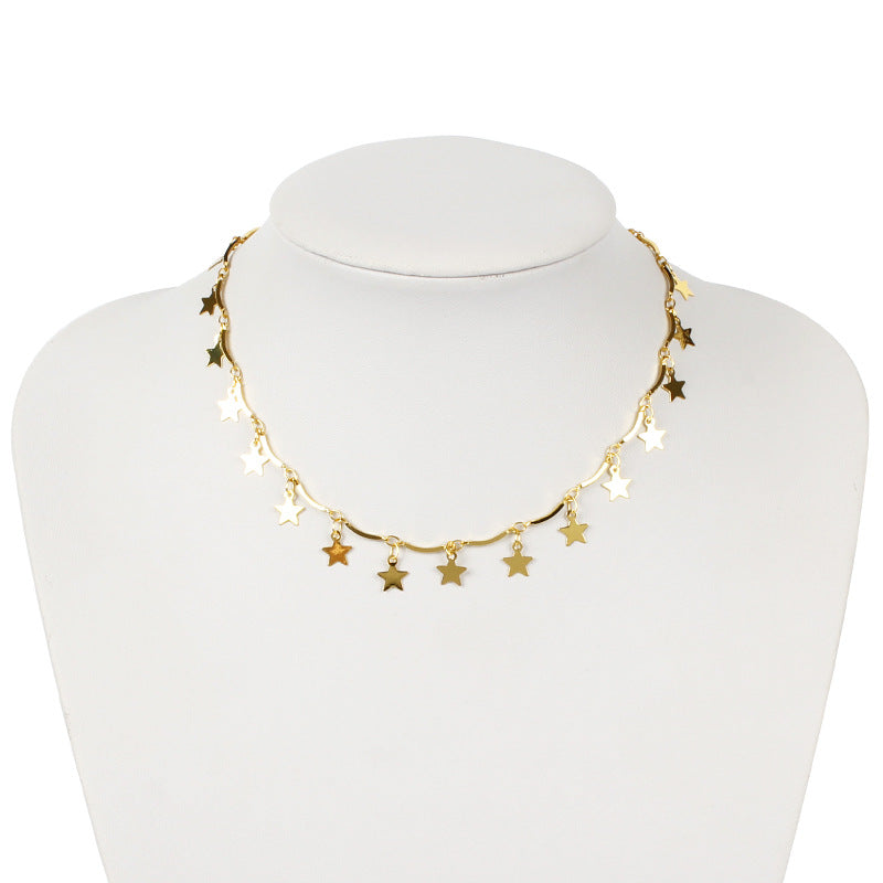 High-Gloss Star Pendant Necklace for Women