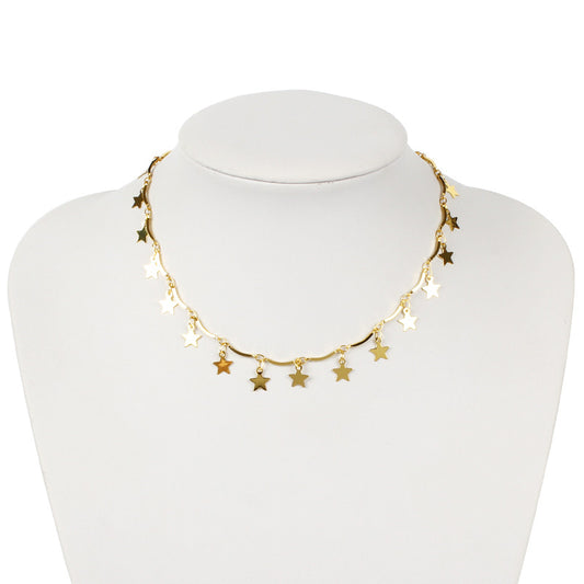 Collar con colgante de estrella de alto brillo para mujer