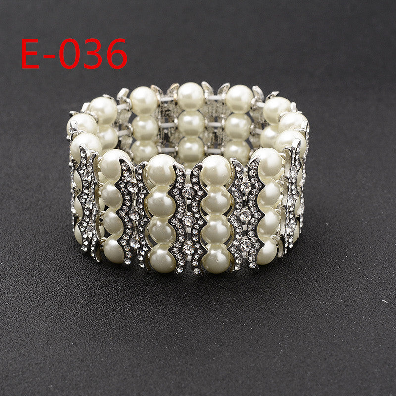 Floral Natural Fresh and Sweet Semi-handmade Pearl Bracelet for Women Wedding Daily Party Photoshoot