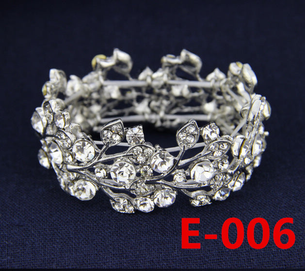 Dulce Conjunto de Collar y Pendientes de Aleación con Incrustaciones de Pedrería, Joyería para Fiesta de Boda o Escenario