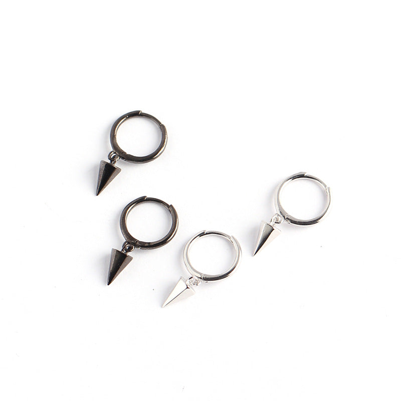 Sweet Streetwear 925 Sterling Silver Teardrop Geometric Polished Hoop Earrings