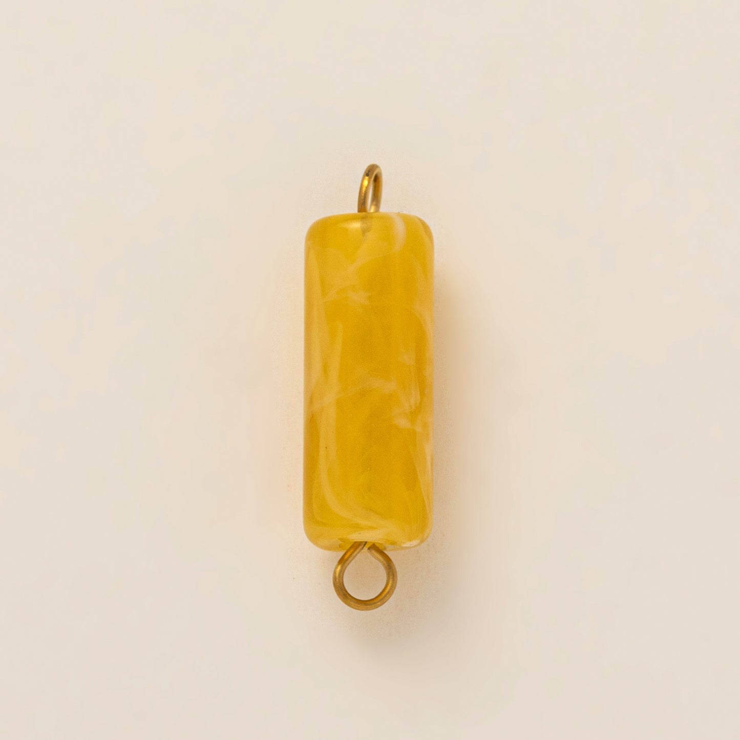 Ethnic Oval Acrylic Pendant Stainless Steel 18K Gold Plated PVD Ball Chain Charm Bar Unisex