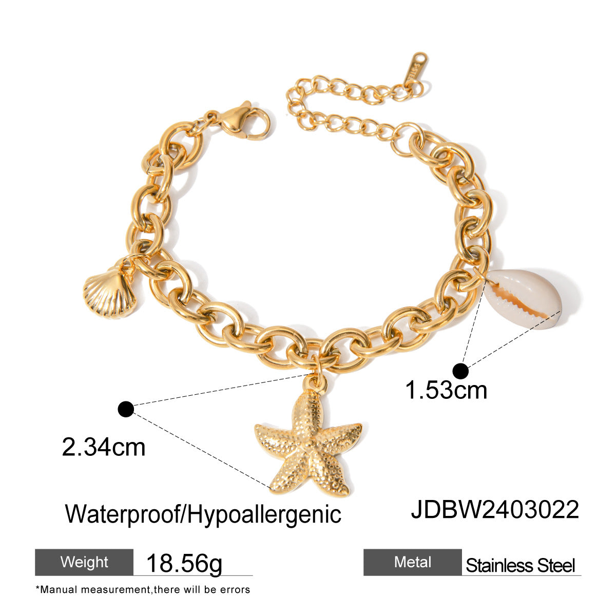 Geometric Stainless Steel Plated Bracelet with Pearl Inlay for Women