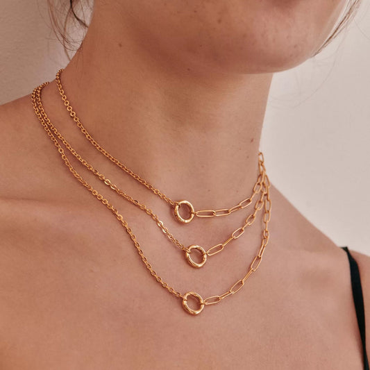 Minimalist 18K Gold Plated Brass Round Geometric Rhinestone Charm Bar for Women