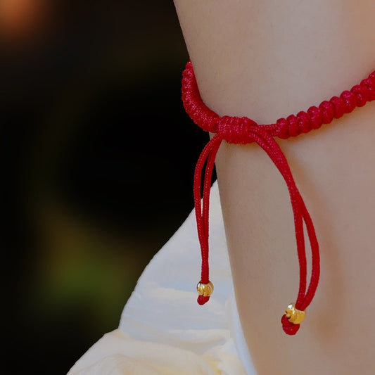 Chinese Style Red Cord Plated Animal Bracelet for Unisex