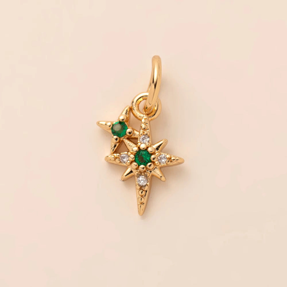 Sweet Gold Plated Stainless Steel Heart Geometric Moon Star Lightning Boot Pendant Necklace for Unisex
