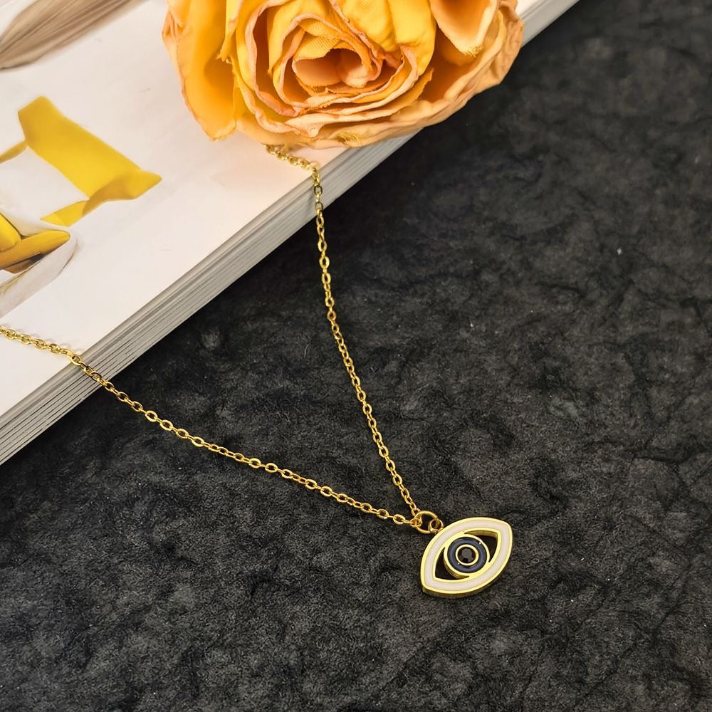 Minimalist Titanium Steel Butterfly Heart Smile Necklace for Women