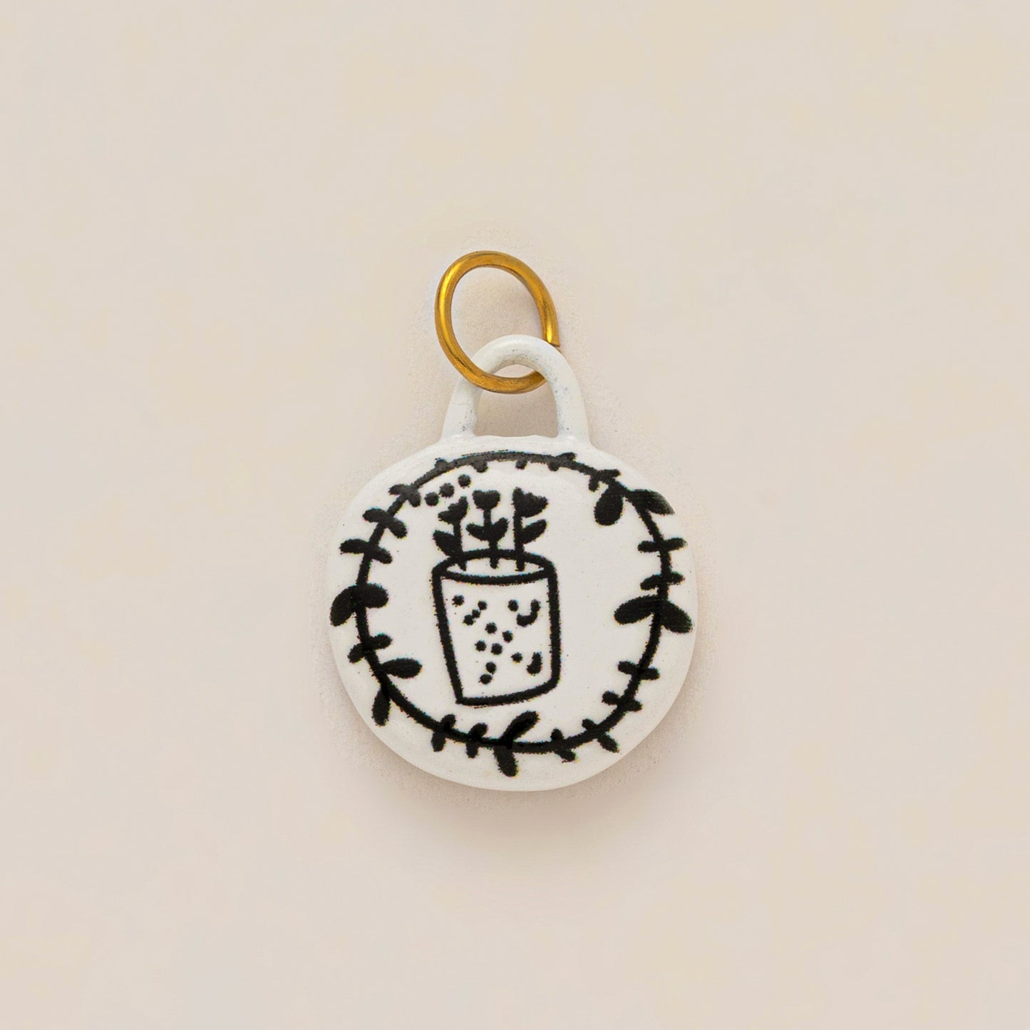 Vintage 18K Gold Plated Stainless Steel PVD Food Print DIY Charm Bar
