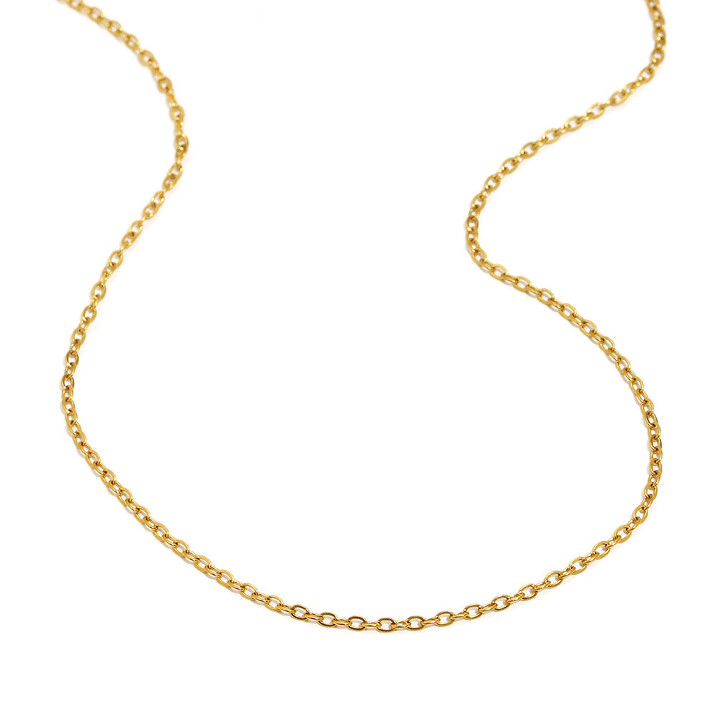 Collana da Donna Minimalista Geometrica a Croce in Acciaio Inossidabile Placcato Oro 18K