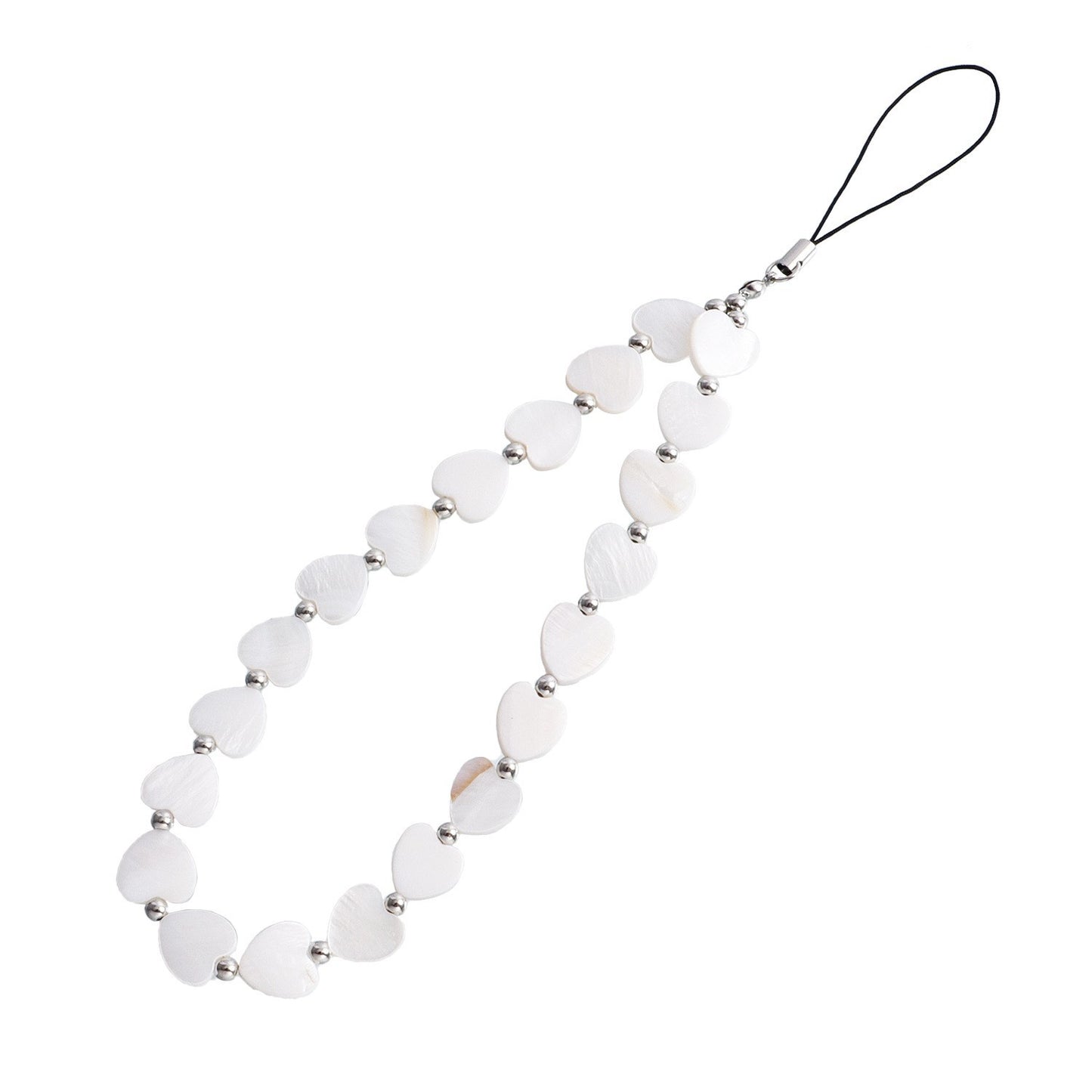 Minimalist White Star Shell Metal Phone Wrist Strap