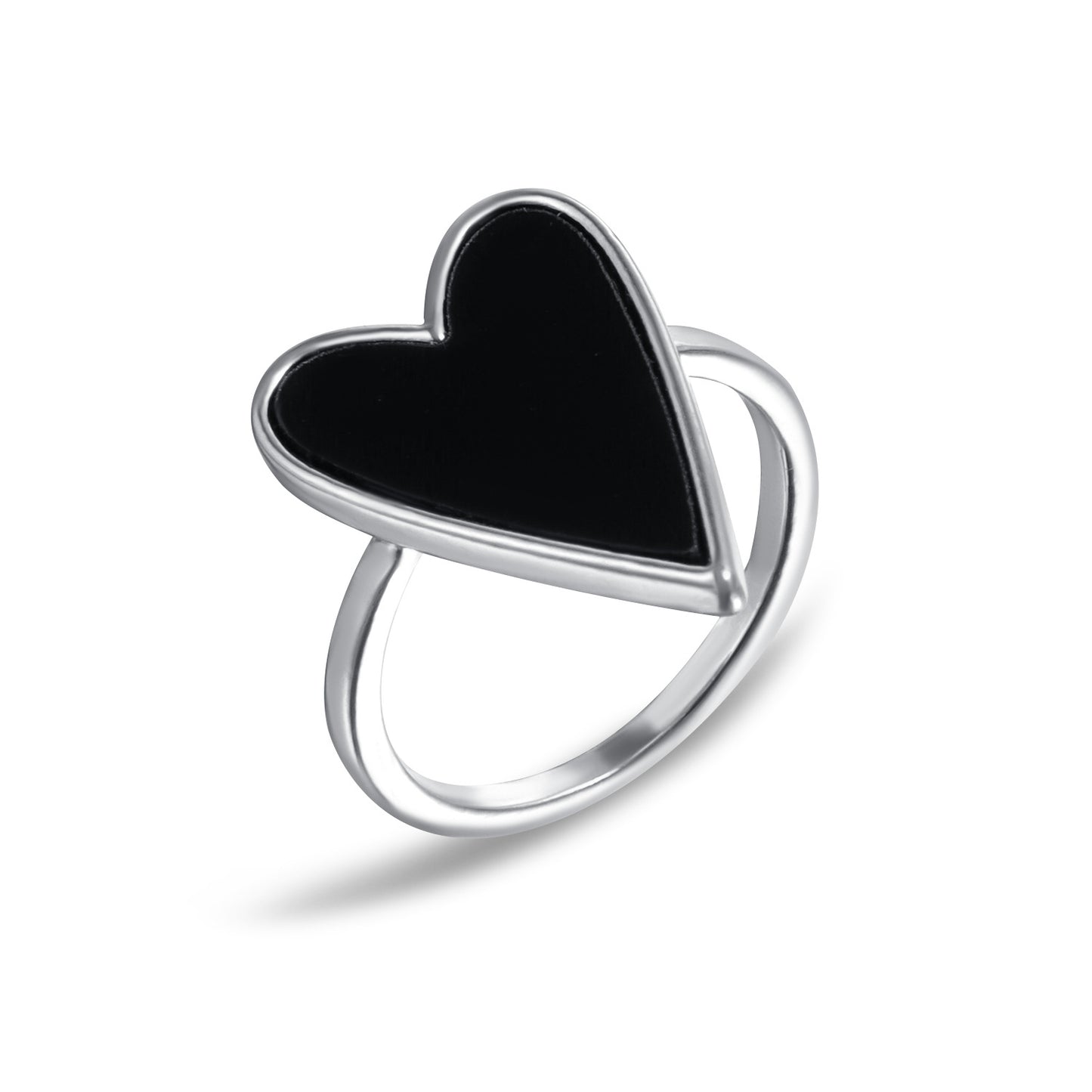 Anillo geométrico ajustable de metal chapado para mujer. Accesorio de moda