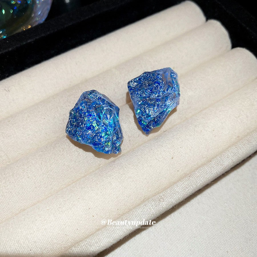 Pendientes de Flores Geométricas con Incrustaciones de Diamantes de Imitación en Cobre Bañado y Postes de Acero Inoxidable para Mujer, Joyería de Oreja de Lujo Minimalista y de Moda para el Día a Día