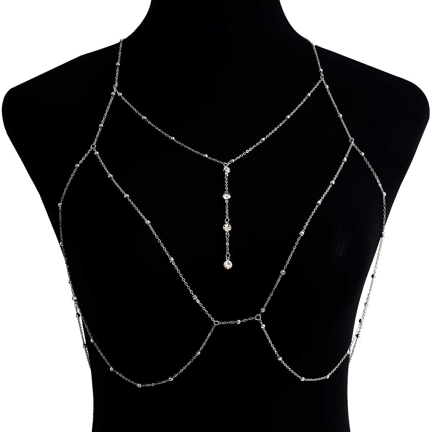 Minimalist Rhinestone Inlay Body Chain for Women