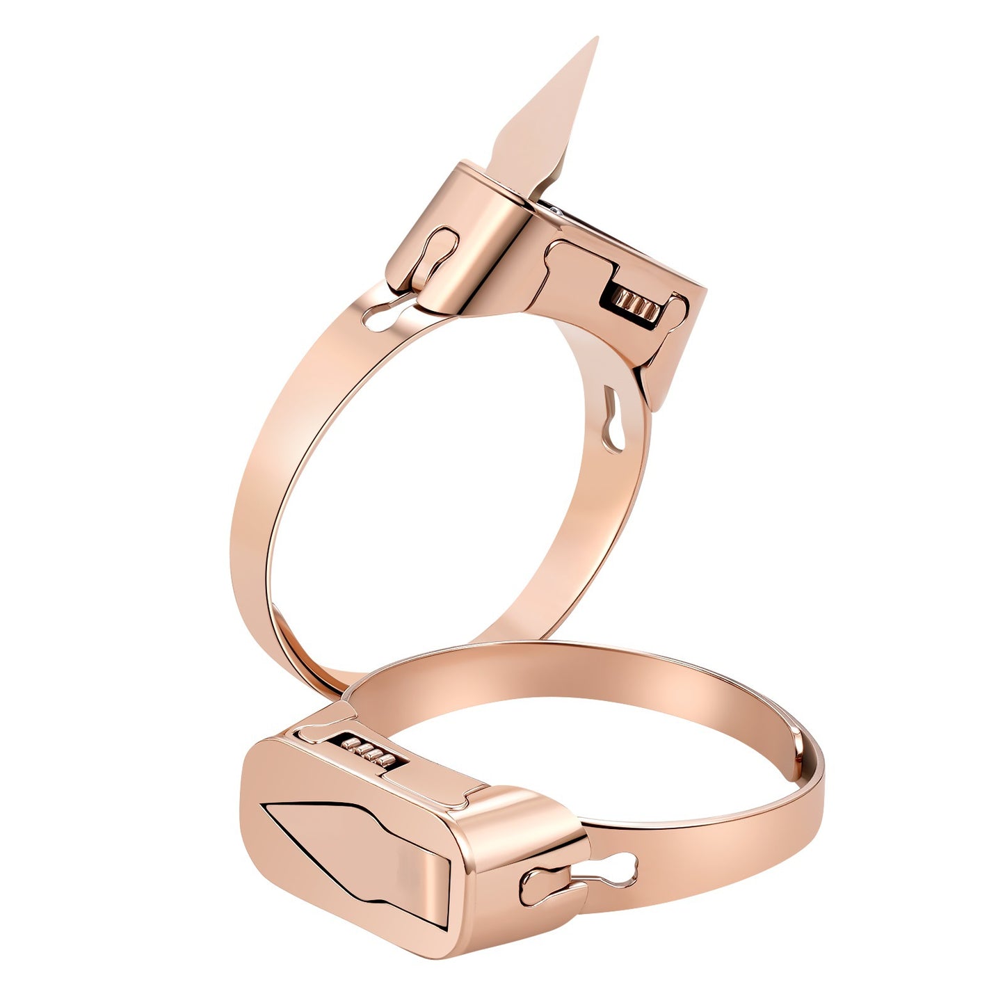 Anello Unisex Minimalista in Acciaio al Titanio Inossidabile Geometrico Regolabile Anello Aperto Colore Argento Gioielli di Design Originale