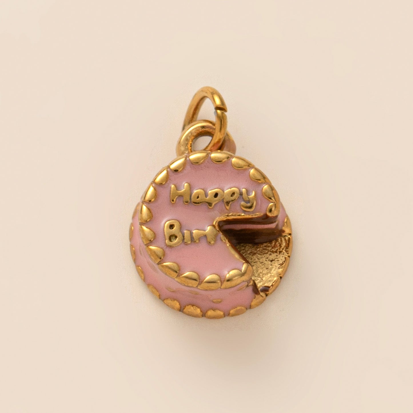 Plated Stainless Steel Necklace with Rhinestone and Gemstone Accents Featuring Cassette, Cake, Cloud, Shoe, Fries, and Headphone Charms