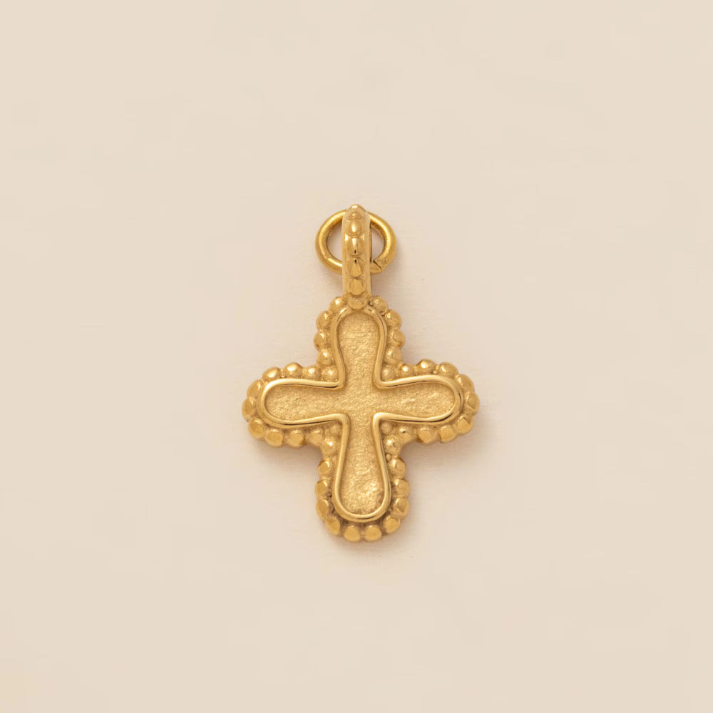 Collana con ciondolo a frusta unisex in acciaio inossidabile placcato oro 18 carati