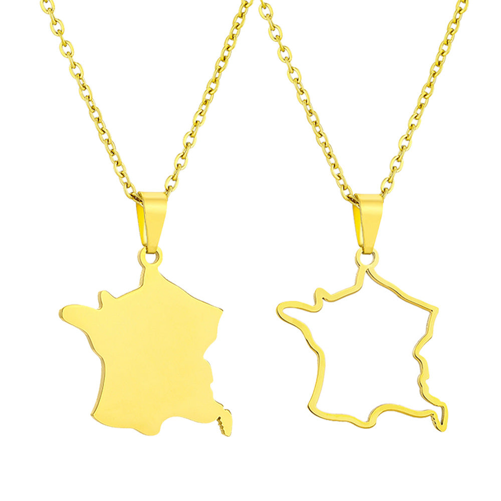 Collar de Acero Inoxidable Minimalista Geométrico con Acabado Chapado para Unisex, Estilo Cadena al Cuello