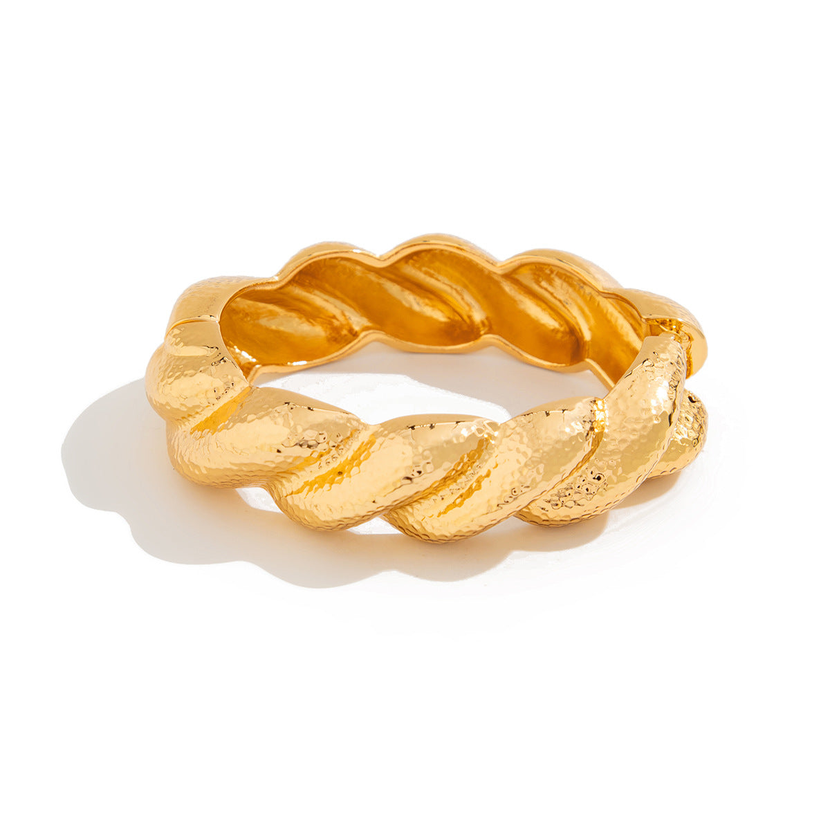 Pulsera de eslabones gruesos trenzados de estilo punk con forma geométrica para mujer