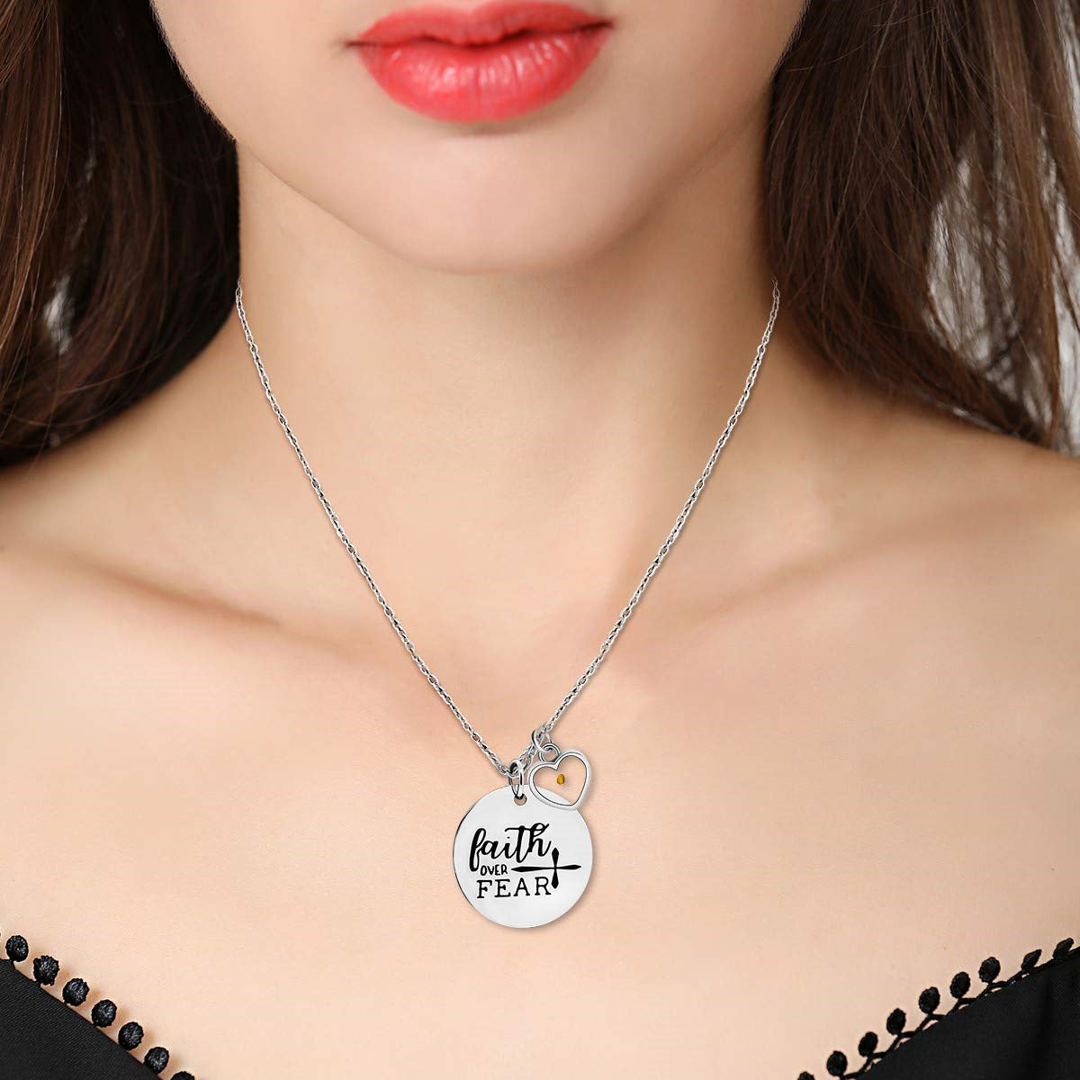 Minimalist Geometric Cross Pendant Necklace in Stainless Steel with Titanium Steel Charm and Electroplated Finish for Women