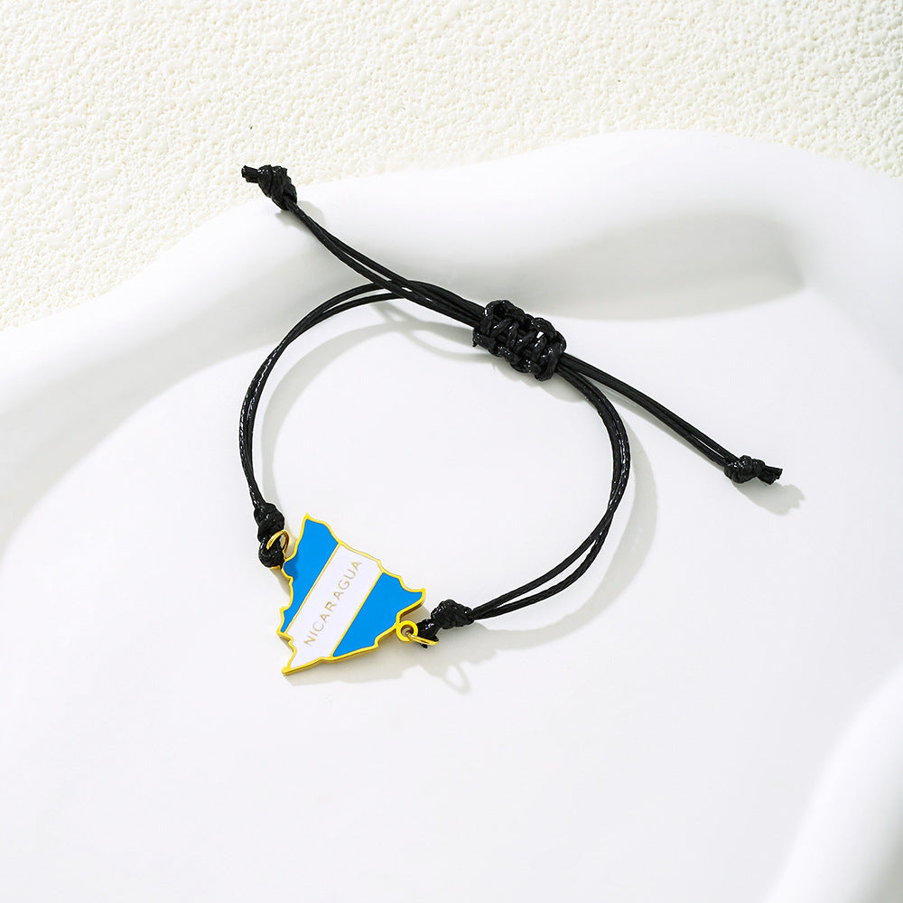 Bracciale Pendente con Lettera Placcata in Acciaio Inossidabile Geometrico Minimalista per Uomo e Donna
