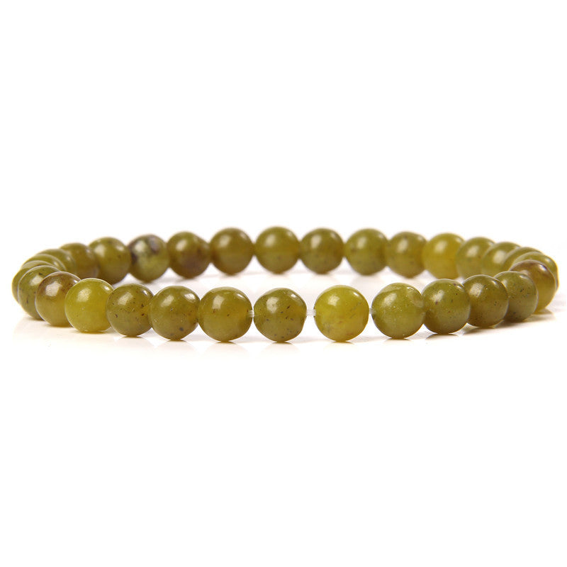 Sweet Natural Gemstone Round Beaded Stretch Bracelet Unisex